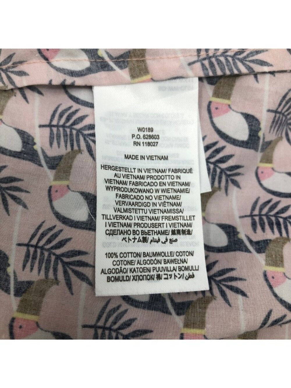 Boden The Classic Shirt Toucan Bird Print Buttondown Petite Size 4P Pink - Picture 7 of 9